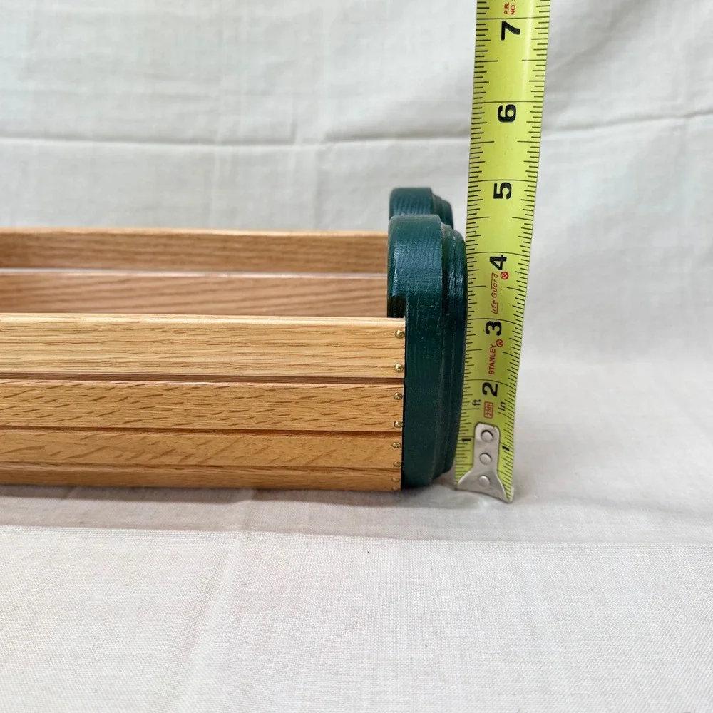 Vintage Heart Apple Wood Catchall Tray Entryway Organizer Cottage Decor